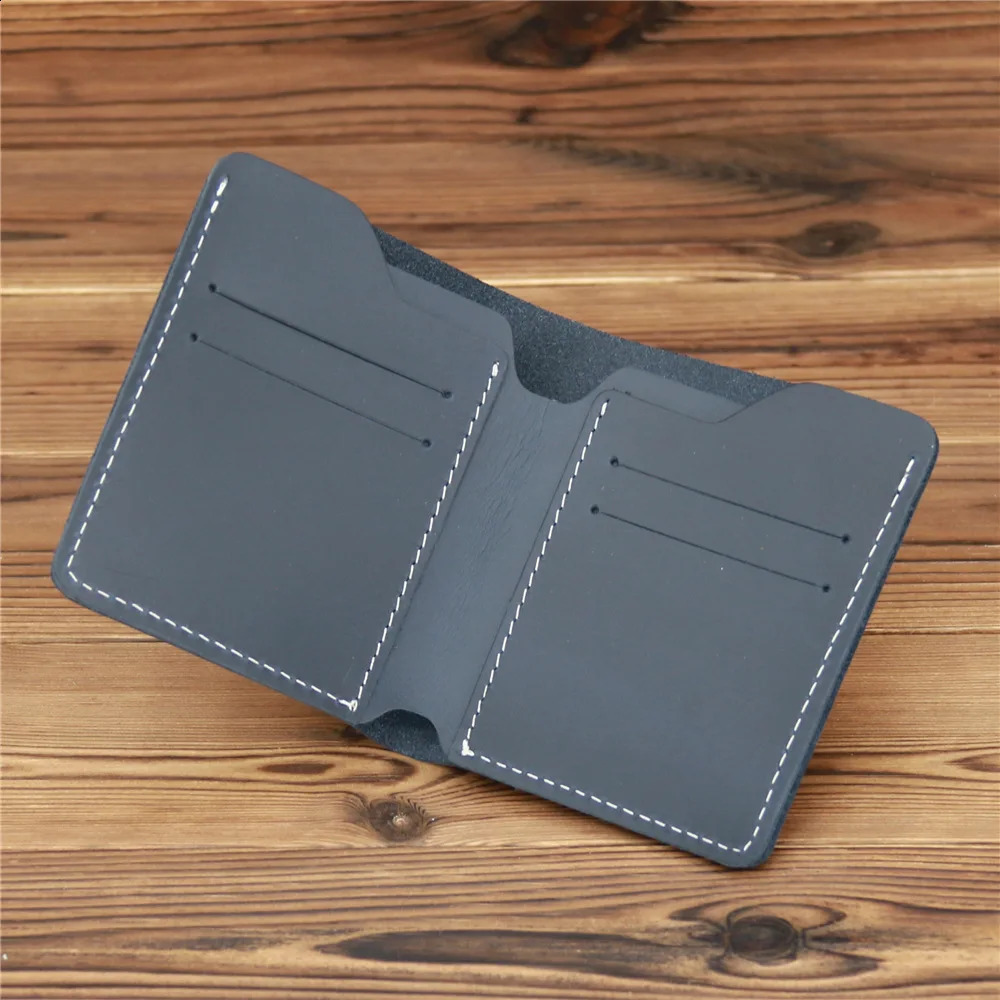 Engraving Arrival Vintage Mens Genuine Leather Credit Card Holder Small Wallet Money Bag ID Card Case Mini Purse For Male 250120