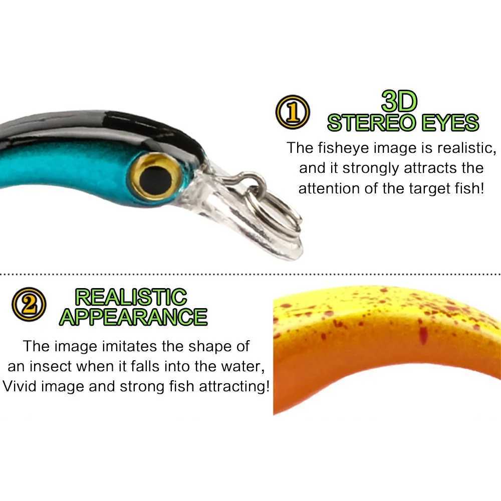 FLYSAND 8Pcs/Box Floating Mini Minnow Fishing Lures Artificial Hard Bait Sharp Hook Crankbait Lure Fishing AccessoriesXJ250122