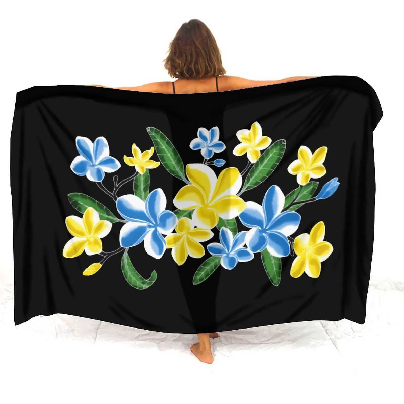 Summer Vintage Hibiscus Flower Tribe 3d Printed Womens Beach Sarong Elegant Shl Polynesian Sarong Custom Coat 2024 W250120