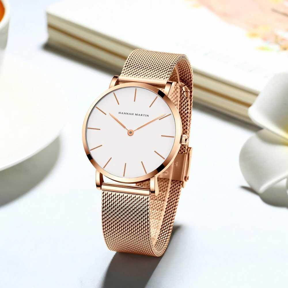 Wen Watch Top Brand Dropsing Japan Quartz Movement 36mm Rose Gold Waterproof Fashionable Nordic Minimalist Ladies Watches X250203