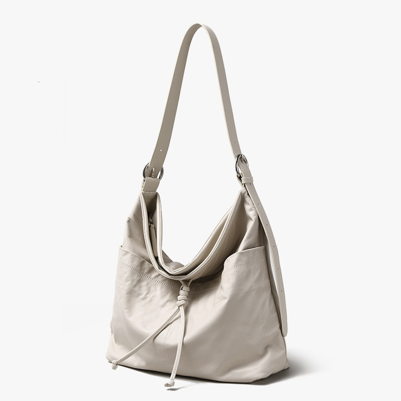 Bag 2025 New Genuine Women's Tote Head Layer Leather Underarm Bow Flow Su Large Capacity Commuter Shoulder Bag