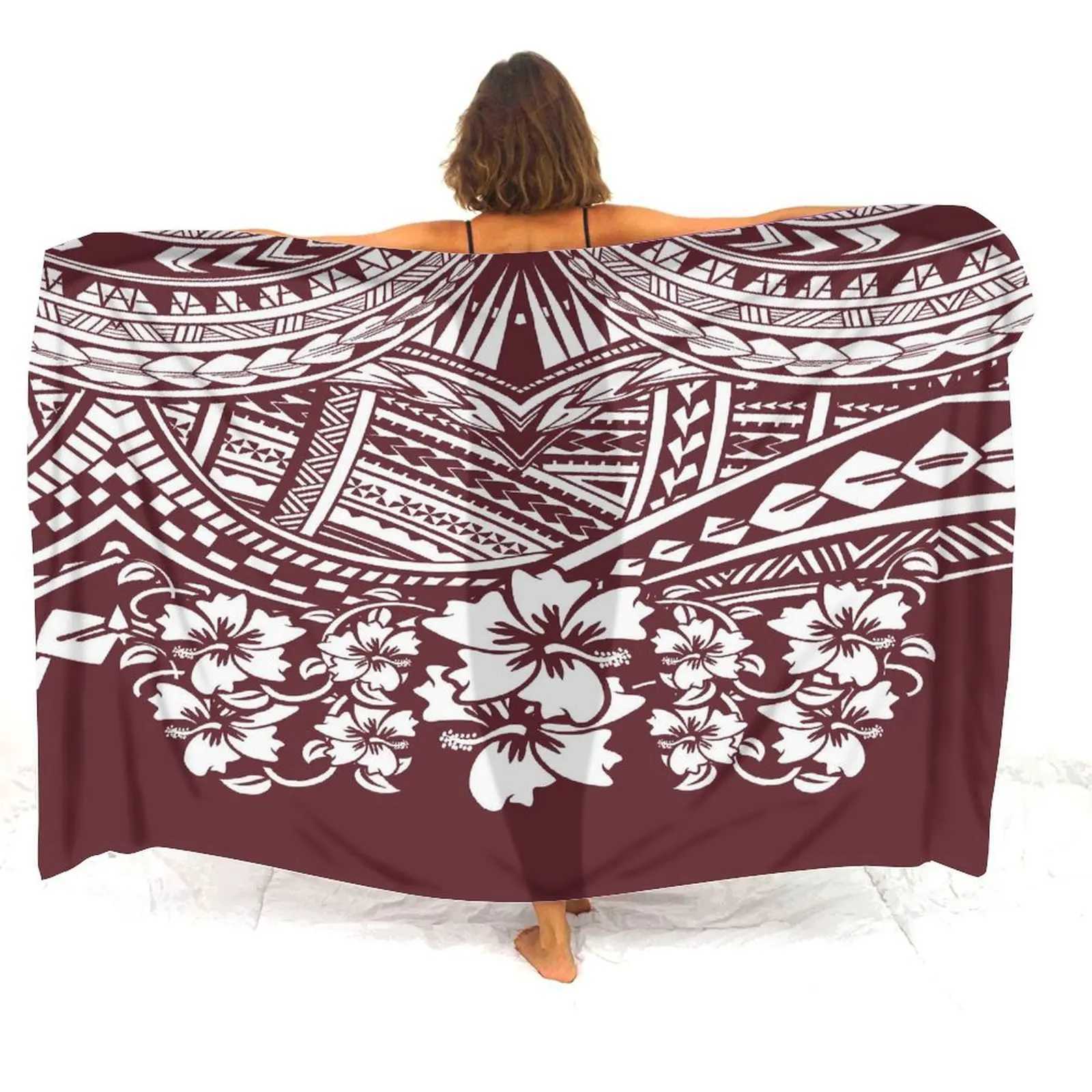 Seaside Sarong Ladies One-Piece Coat Ce Polynesian Tribal Ethnic Print Summer Uniform Seaside Party Sarong Custom ron W250120
