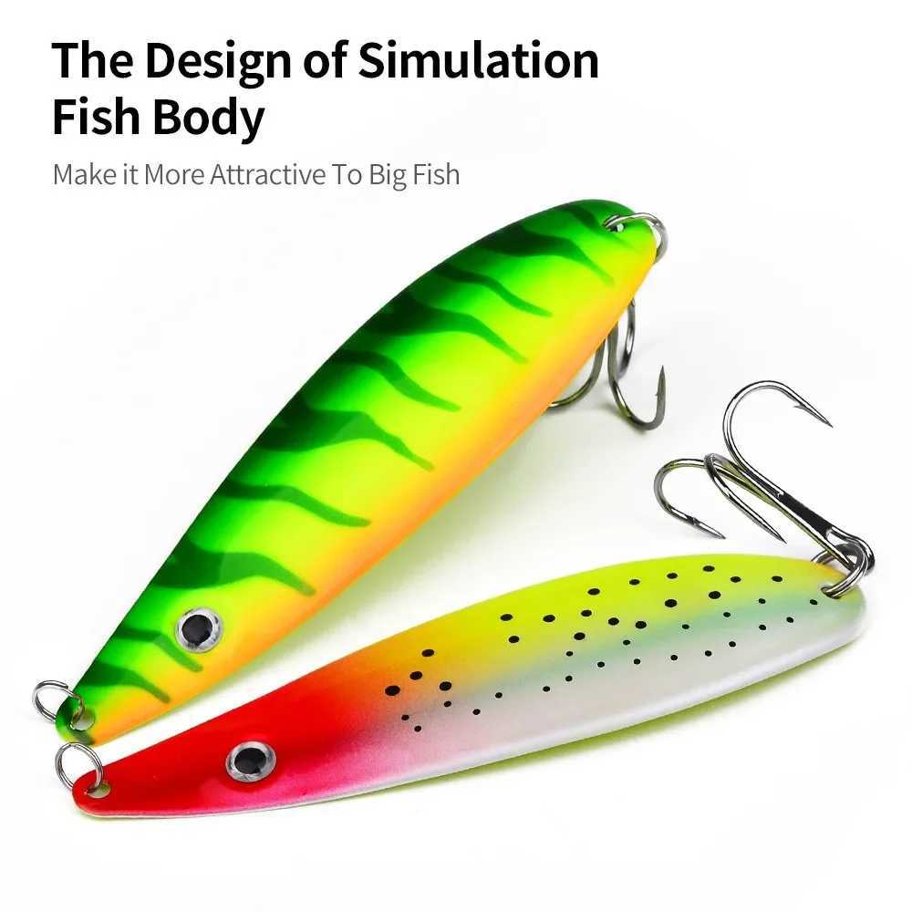 1PC 18.5g 11.5cm Spoon Spinner Lure VIB Metal Lure Bait Jig Sequin Fishing Wobbler Trolling Hard Baits Fishing TackleXJ250122