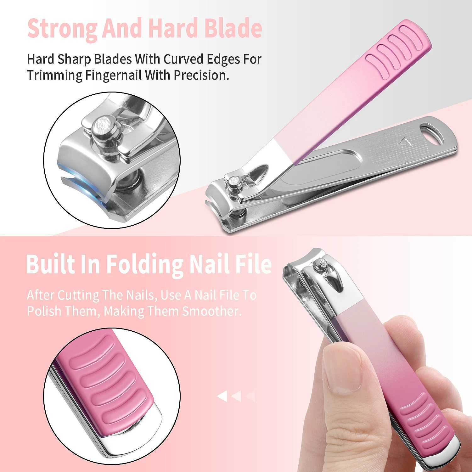 9/18Pcs Multi-Functional Stainless Steel Nail Clippers Pedicure Nail Scissors Tool Set With Folding Bag Manicure Cutter Kits EarXJ250116