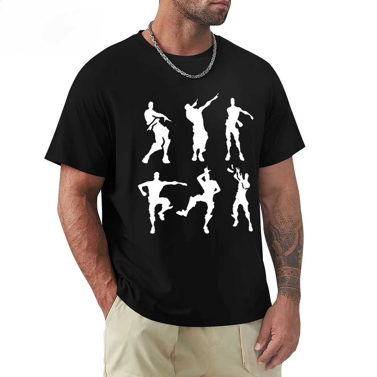 Adult Mens Gaming Dance T-Shirt Fortniter Celebrations Tees Fashion Short Sleeve Cotton Streetwear Oversized Loose Casual TopsXJ250117