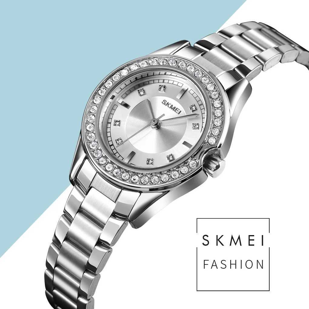 SKMEI 1534 Lady Watches Waterproof Stainless Steel Strap Womens Watch Fashion Wen Quartz Watch Innovative Diamond Wristwatches X250203