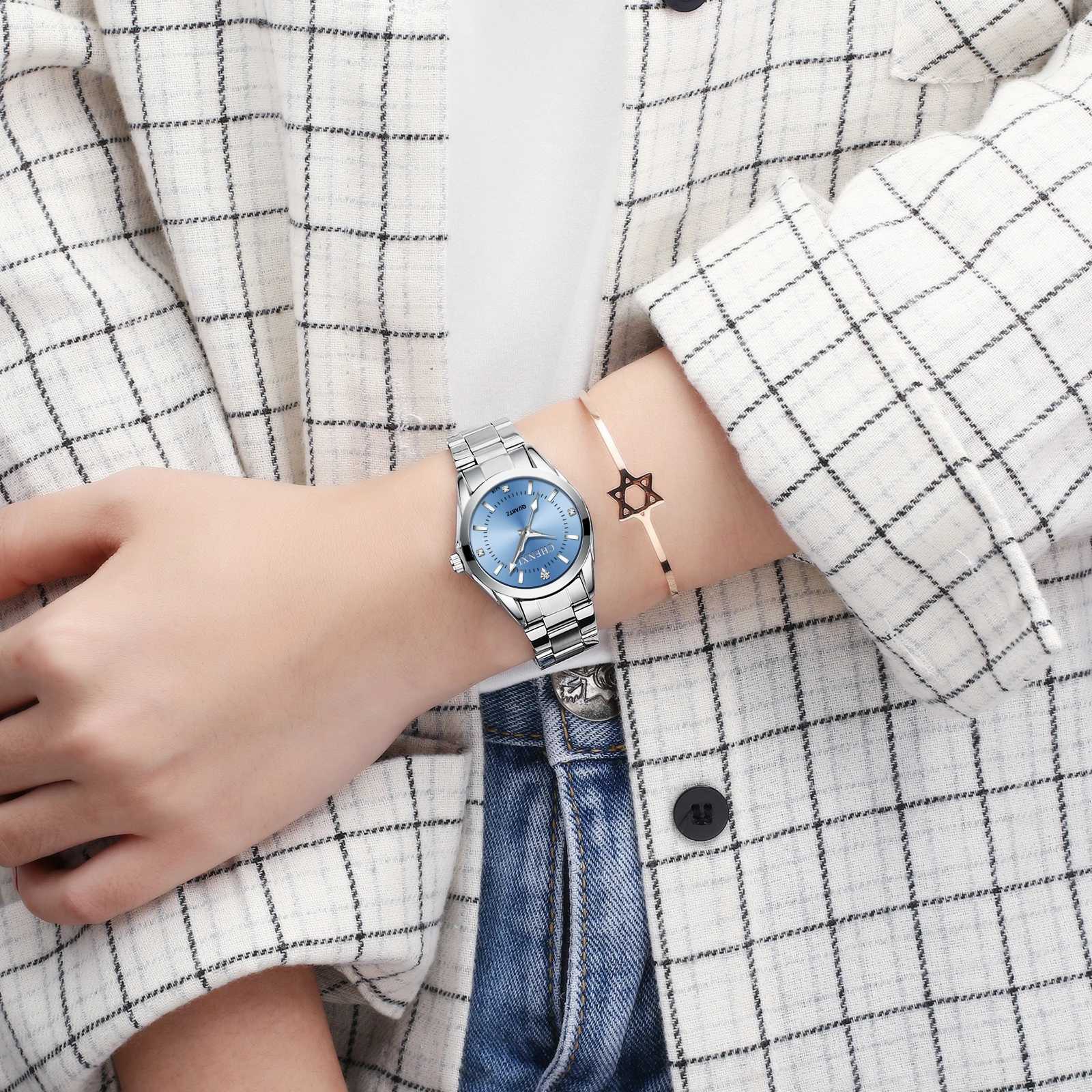 CHENXI Ladies Watch For Wen Fashion Silver Clock Stainless Steel Quartz Wrist Watches for Wen Waterproof Womens Watch X250203
