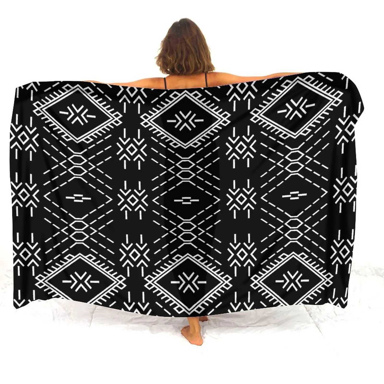 2024 New Polynesian Ladies Sarong Ethnic Style Custom Print Art Shl A Soft And Elegant Bikini Coat W250120