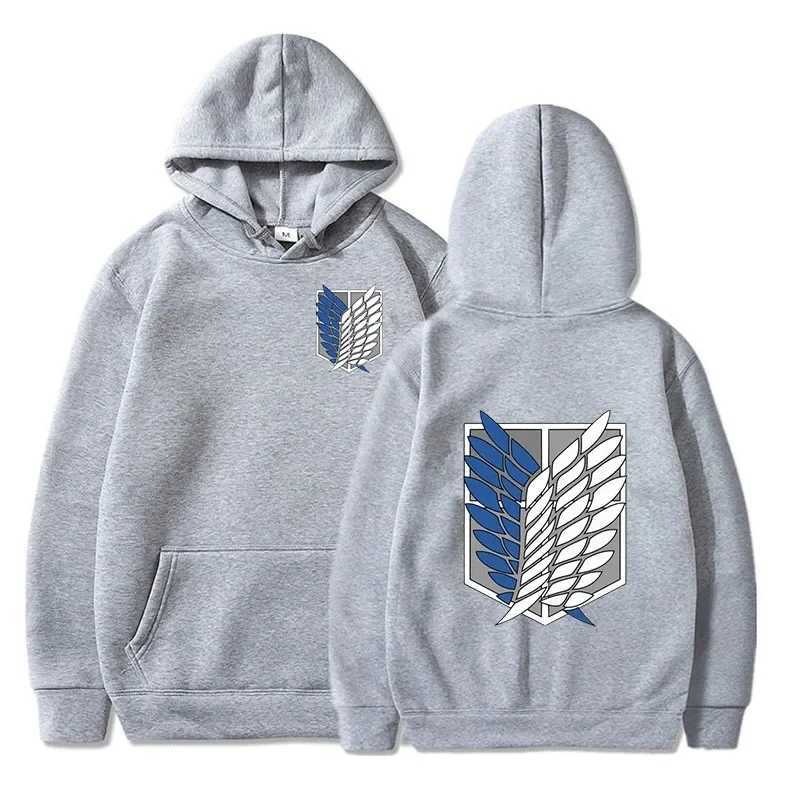Attack on Titan Mens Hoodie Anime Hoodies Men Women Streetwear Pullover Harajuku Shingeki No Kyojin Hoodies Sweatshirt ClothesXJ2500118