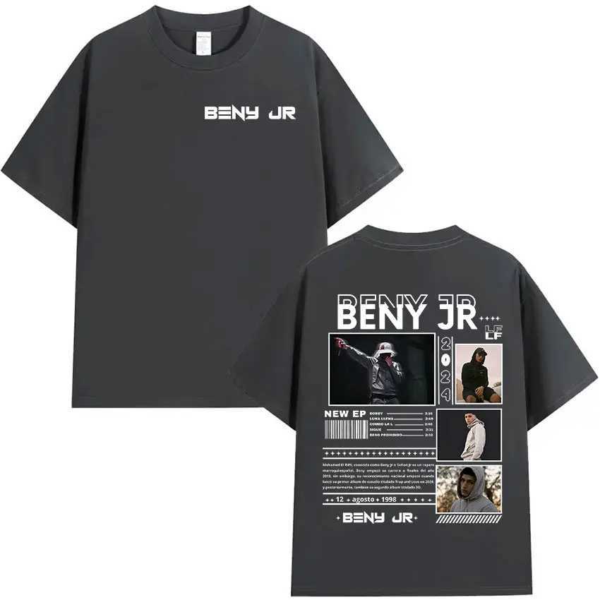 Rapper BENY JR 2024 Tour Graphic T Shirt Mens Hip Hop Fashion Short Sleeve T-shirts Mens Retro Oversized Cotton Tees Streetwear X250203
