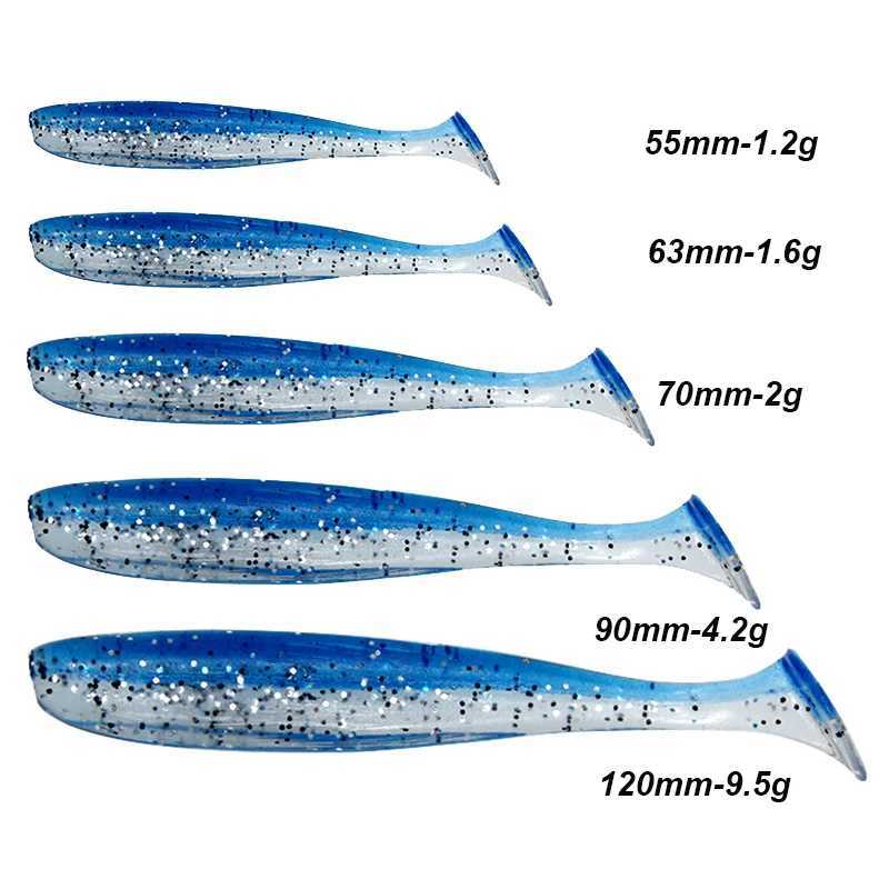 WESTBASS 3/5/10PCS Soft Fishing Lures 50-63-70-90-120mm Silicone Swimbaits Crazy Shinner Baits Rubber leurre gummi fischeXJ250122