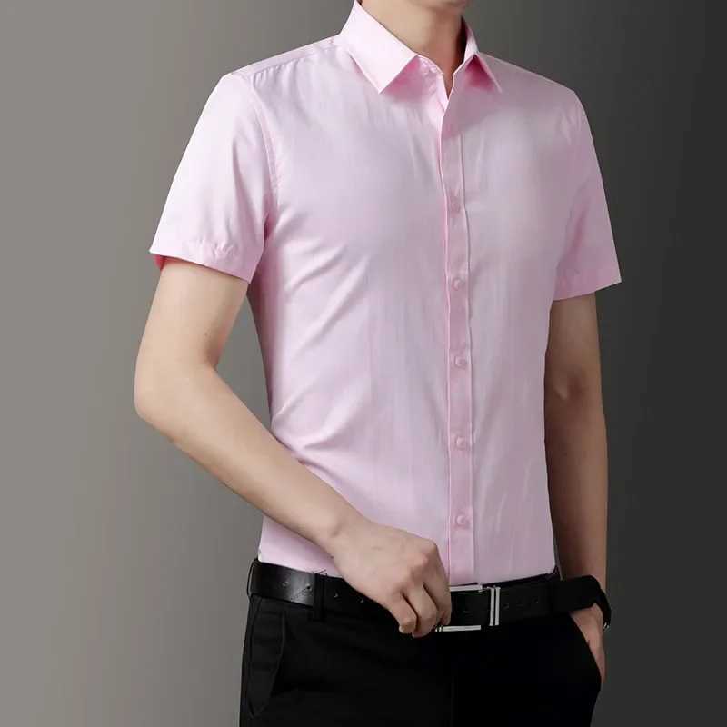 Man Tops Dress Shirt Shirts and Blouses for Men Plain Clothing Business Slim Fit Hipster Xxl Fashion 2024 S Regular NewXJ250121