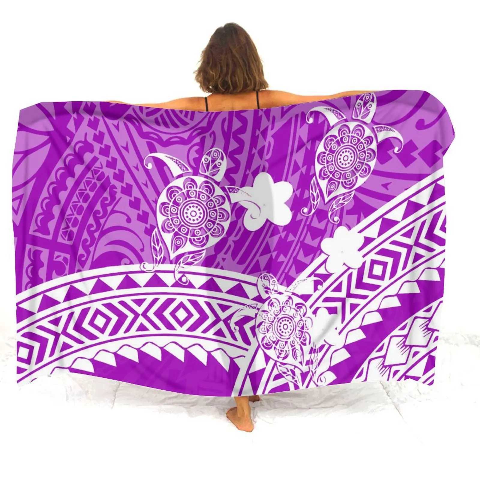 Polynesian Custom Sarong Bikini Wr Coat Custom Womens Sarong Haiian Resort Retro Ethnic Print Sarong Beach Scarf 2024 W250120