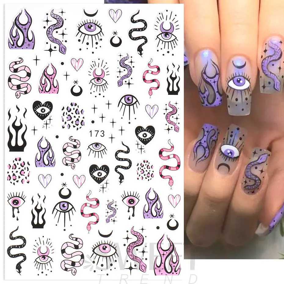 Cartoon Ant Nail Stickers 3D Cute Nail Decoration Ladybug Succulents Evil Eye Ice Cream Kawaii Sliders Summer Manicure Tips BEEBXJ250120