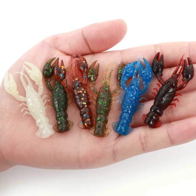 5/10pcs Soft Fish Lures Artificial Shrimp Baits Fishing Tackle Lobster Crayfish Worm Eel Needfish Swimbaits Jig Fishing ToolsXJ250122