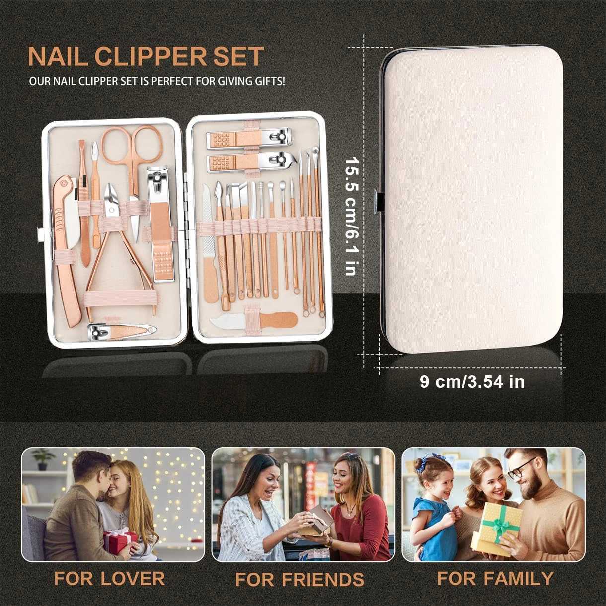 7/16/23Pcs Manicure Set Stainless Steel Ultra Sharp Sturdy Men Women Grooming kit Manicure Pedicure Set Nail Care Kit Grooming iXJ250116