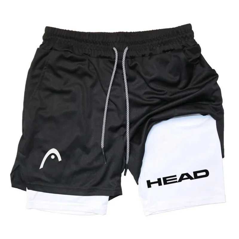 Compressed breathable running shorts for mens gym training 2-in-1 sports shorts for quick drying exercise slow jogging double-layer summer X250203