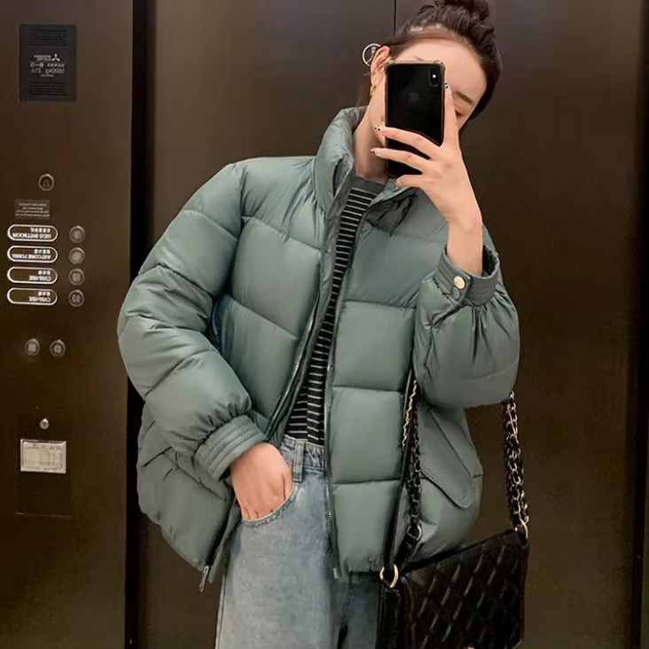 Reflective Jacket Clothes Coat Women's Woman New Clothing Winter Parka Puffer Down Korean Style Jackets Elegant Coats Female