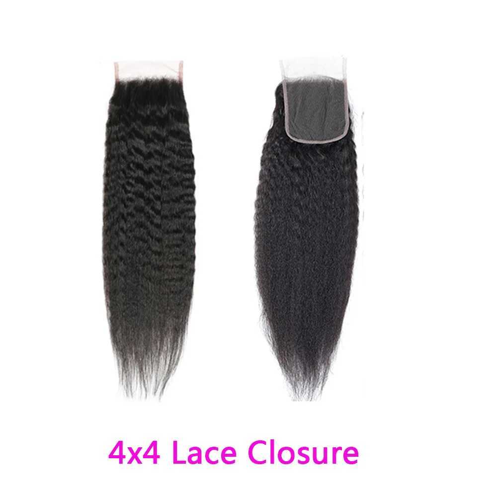 4x4 HD Transparent Lace Frontal Clo Human Hair Straight Body Wave Deep Kinky Curly Remy Hair Free Part PrePlucked NaturalXJ250120