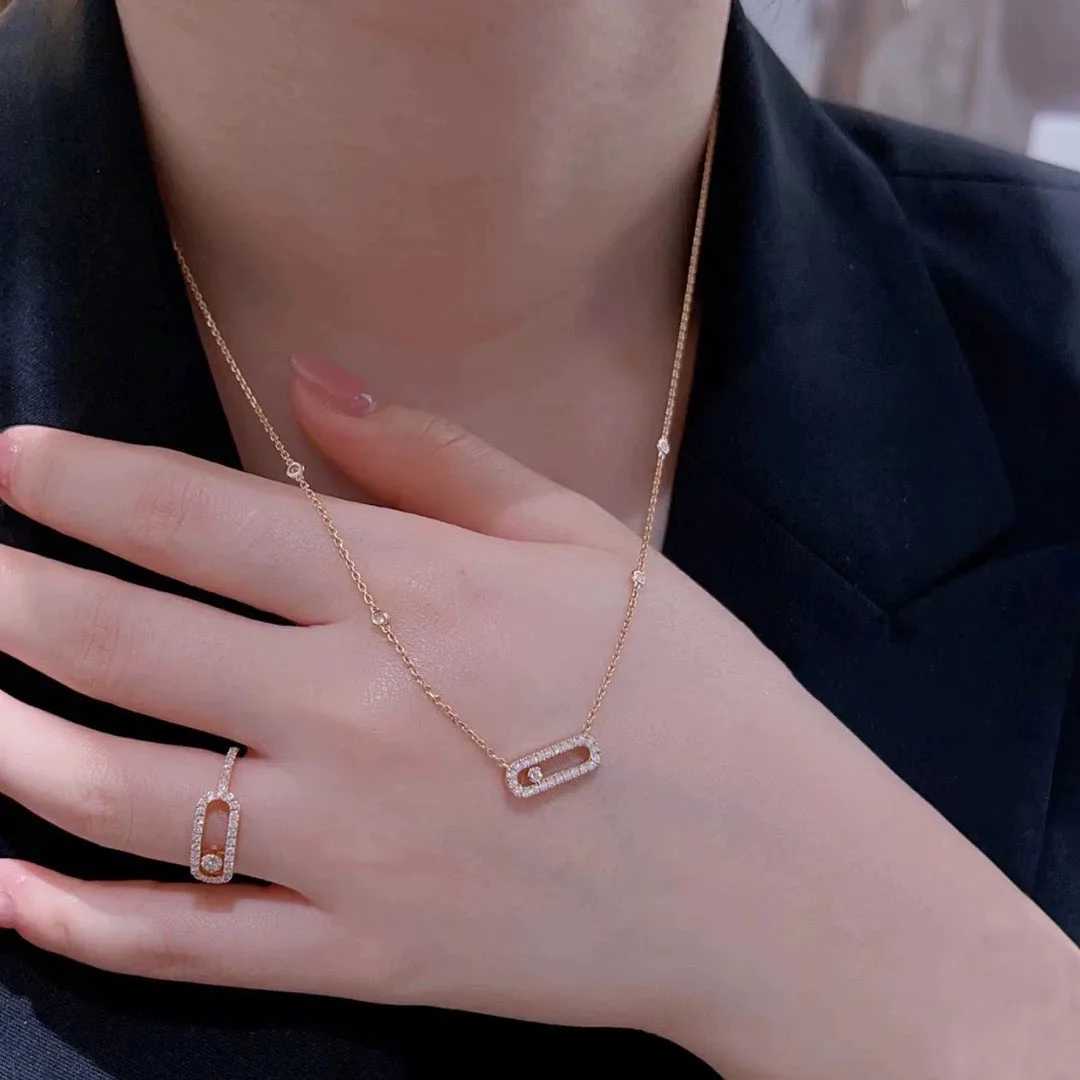 925 Sterling Silver Single Sliding Luxury Womens Diamond Jewelry Necklace Exquisite And Fashionable GiftXJ250114