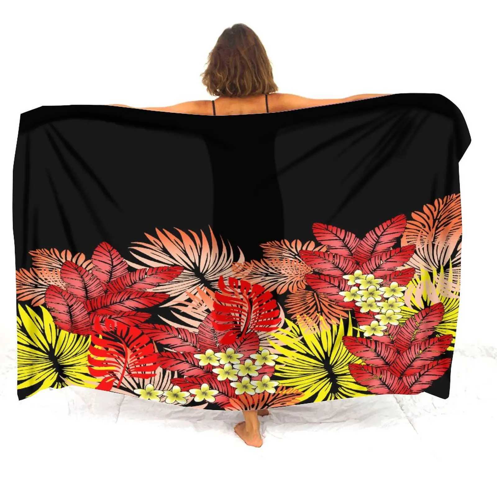 Summer Haiian Beach Resort Sarong Seaside Bikini Coat Smock Vintage Design Custom Polynesian Art Print Ladies Sarong W250120
