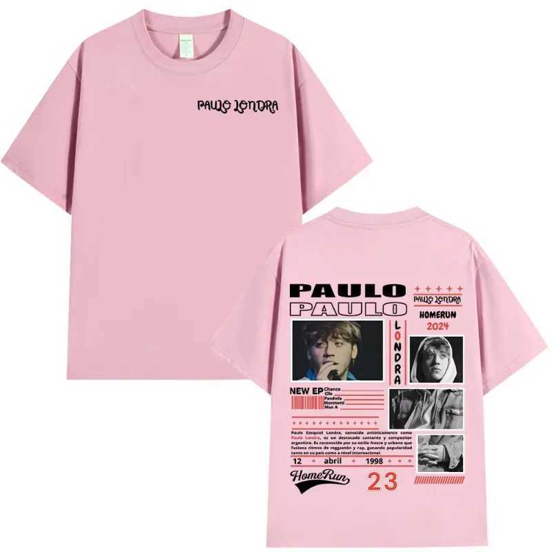 Rap singer Paulo Londra Homerun album graphic T-shirt mens fashion hip-hop oversized T-shirt short sleeved cotton loose T-shirt X250203