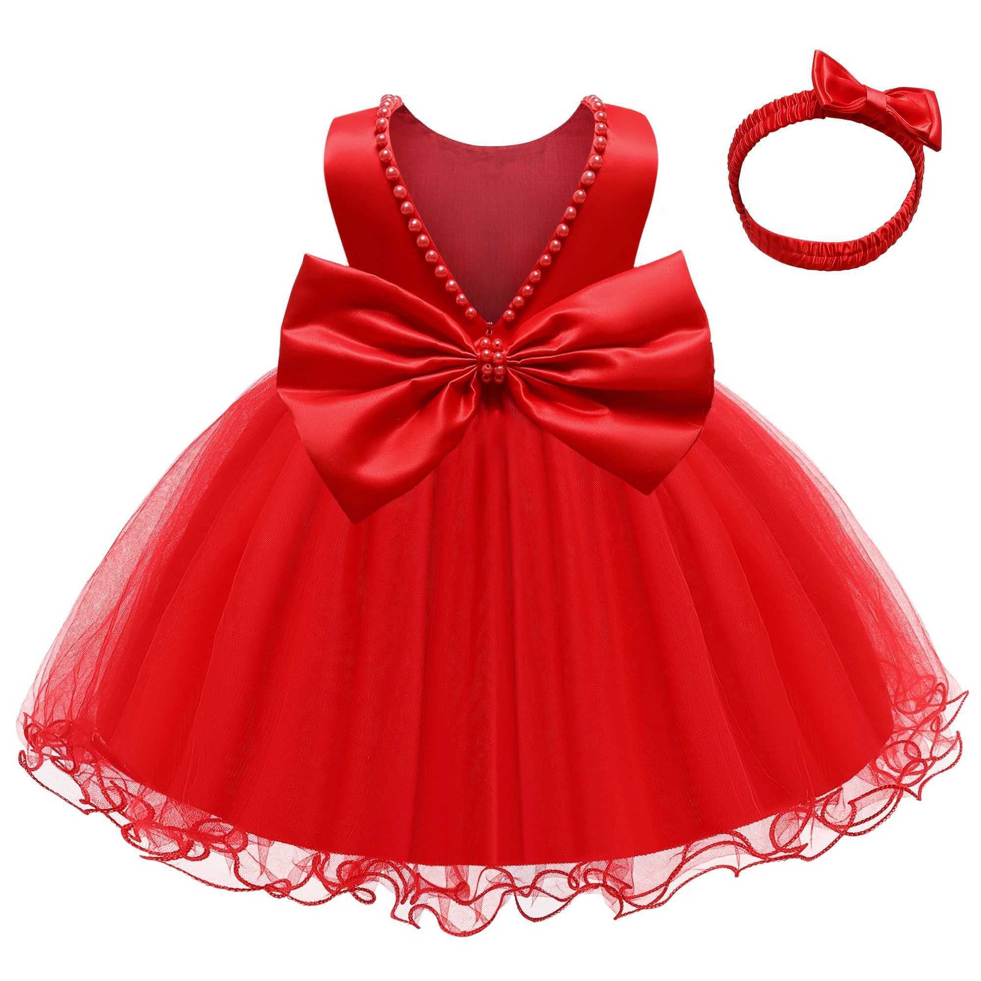 Flower Girls Wedding Dress For Baby Tutu Christmas Dress Infant Dresses 1 Year Birthday Party Baptism Dress Newborn Clothes X250203