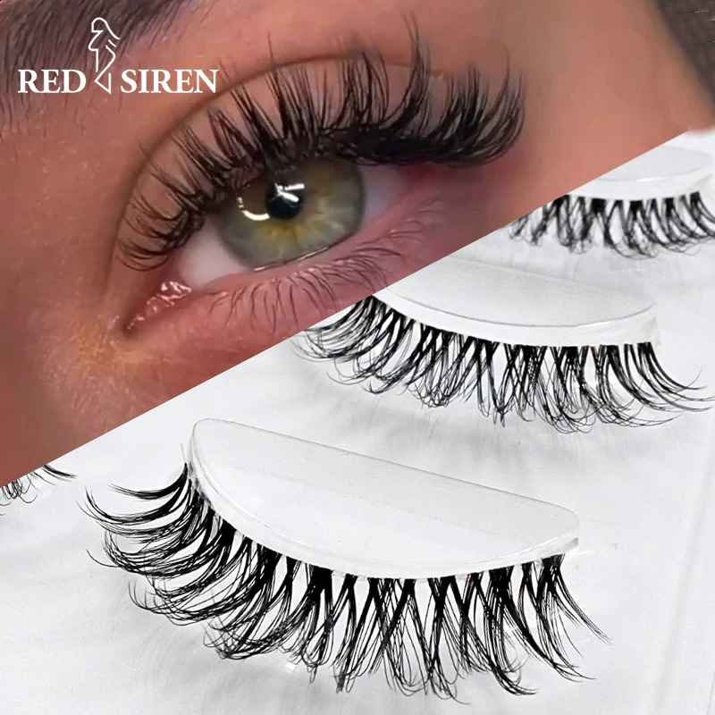 3Pairs Clear Band Fluffy Mink Eyelashs 10mm-12mm Short Natural Lashes Chinese Makeup Wholesale Lashes Vendor 250110