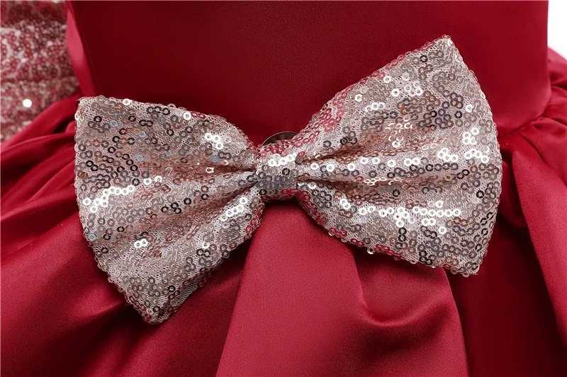 1 year ago baby girl clothing newborn girl clothing big bow formal baby girl birthday party clothing Christmas dress X250203