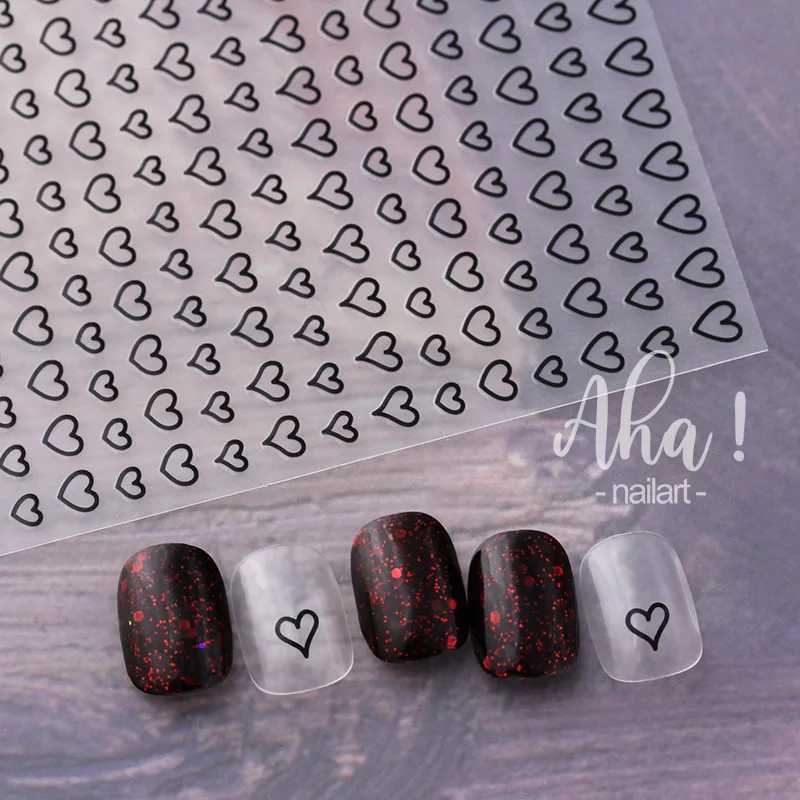 1pcs 3D Hollow Heart Nail Art Charms Stickers Kawaii Love Nail Decorations Decals Self Adhesive Manicure Slider Accessories DIYXJ250120