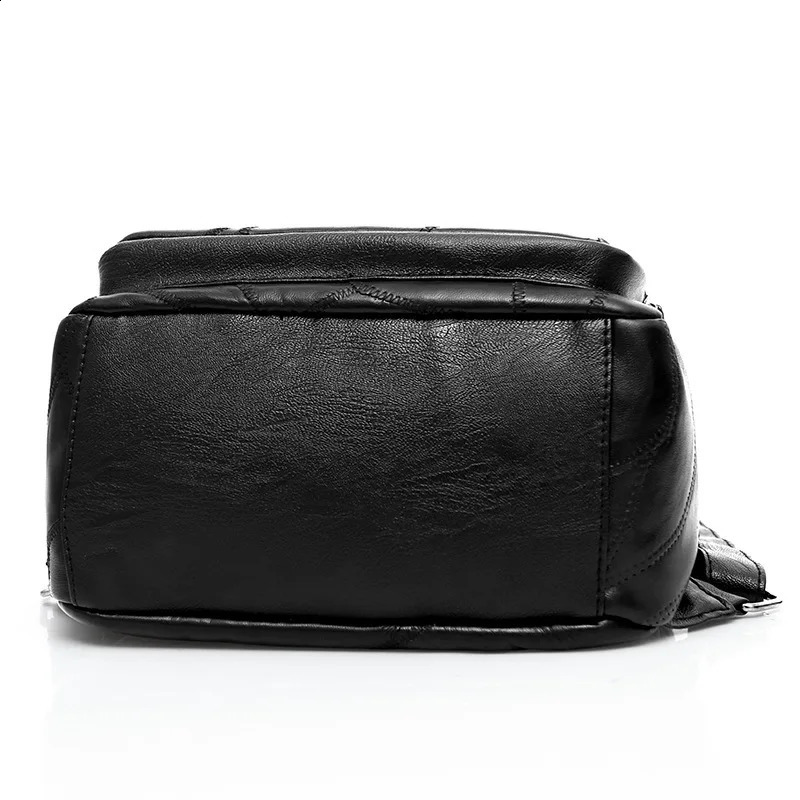 Fashion Leisure Womens Simple Backpack Travel Soft PU Leather Handbag Shoulder Bags for Women 250122