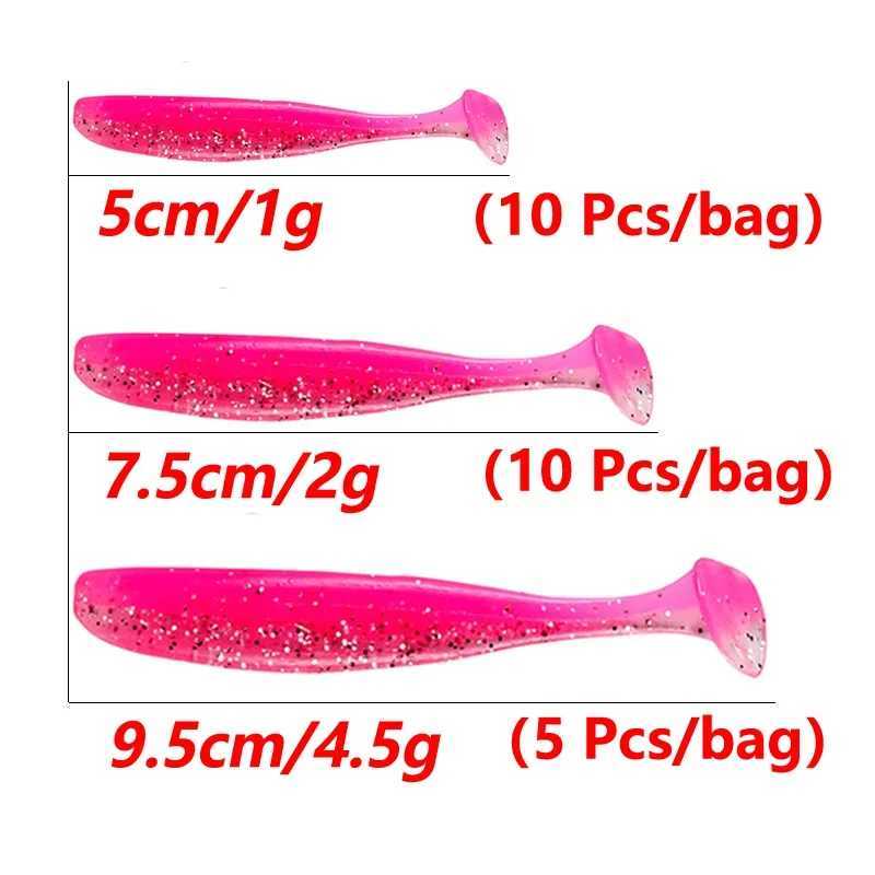 WDAIREN Soft Lure 5cm 7.5cm 9.5cm Doubor Shad Silicone Wobblers Fishing Worm Artificial Baits for Bass Sea Fishing TackleXJ250122