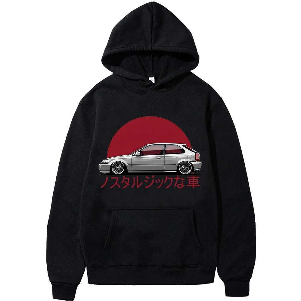 2024 Men Nostalgic Car Hoodie Jdm Comic Printing Tracksuit Mens Sweatshirt Female Japanese Streetwear PulloverXJ2500118