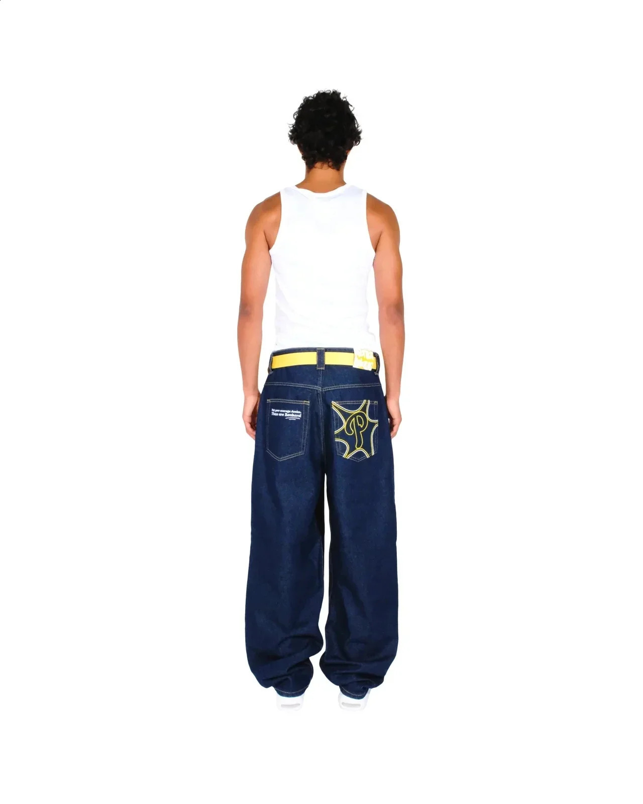 PROTECT Baggy Jeans Y2K Men Women Pants Harajuku Hip Hop Letter Embroidery Vintage Jeans High Waist Wide Leg Trouser Streetwear 250117