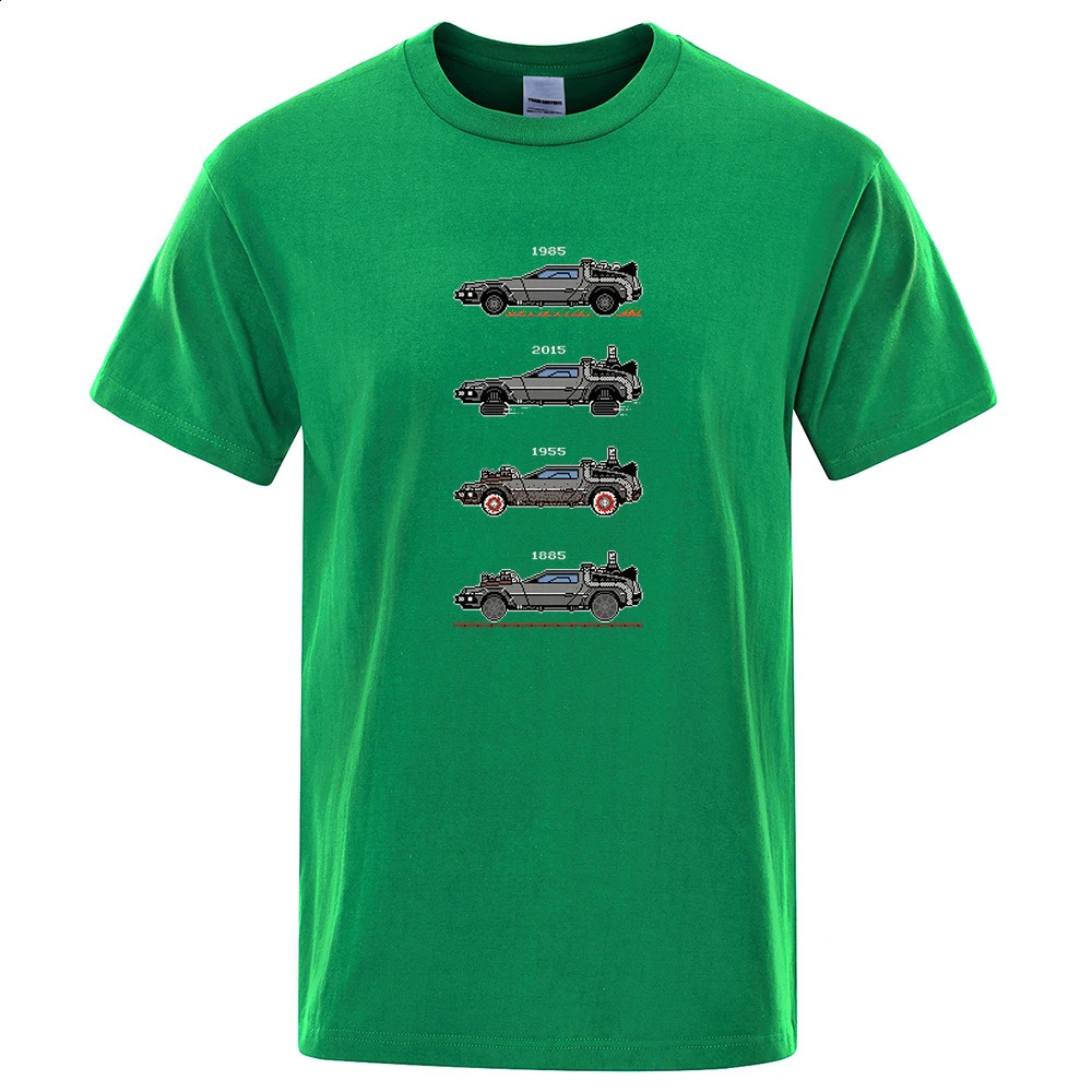 Retro Style Back To The Future Print Funny Tshirts Men Women Cotton TShirts Oversized Loose Tee Clothes Harajuku ONeck Tops 250108