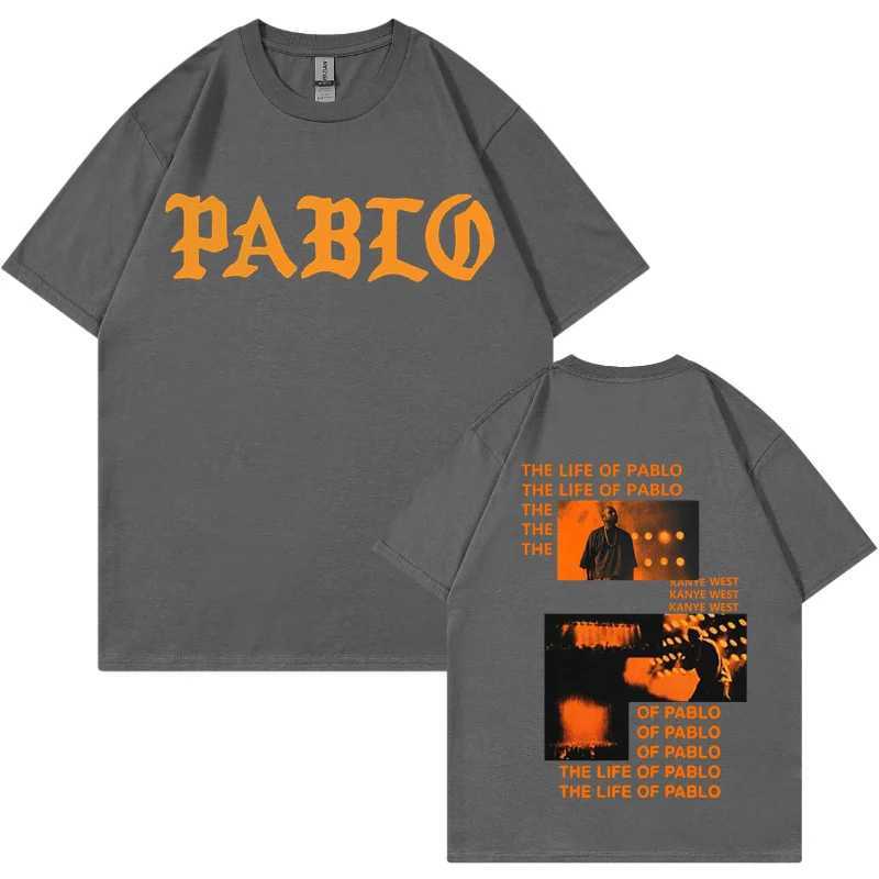 Rapper and West Graphics Print T-shirt THE LIFE OF PABLO T Shirt Summer Men Women Hip Hop Fashion Oversized Short Sleeve Tees X250203