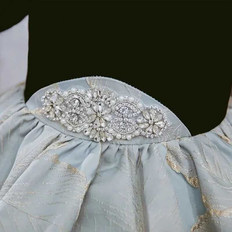 Elegant Formal Vintage Dress for Baby Kids Girl Princess Baptism Ball Gown Children Clothes Birthday Party Matching Dresses X250203