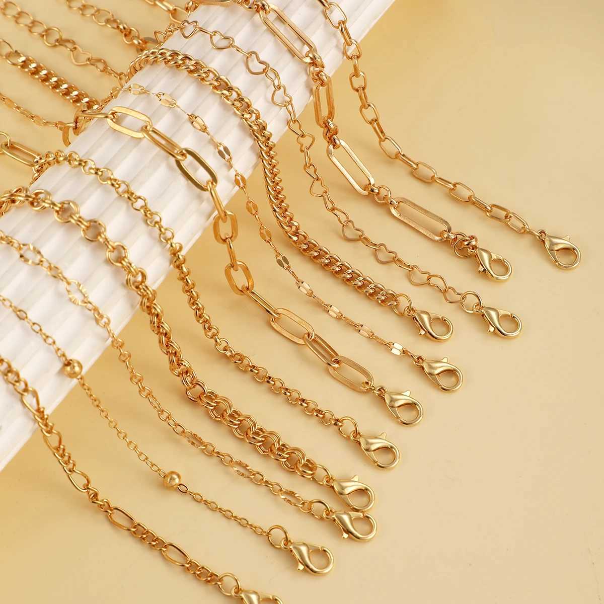 New 11Pcs/set Vintage Boho Cuban Bracelets For Women Temperament Gold Color Stackable Bracelets Sets Fashion Daily Wear Jewelry W250121