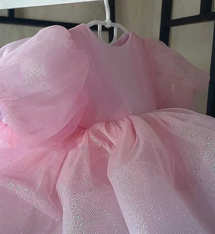 Baby Girls 1st Birthday Baptism Glitter Dress For Girls Princess Luxury Costumes Kids Party Clothes Toddler Dresses X250203