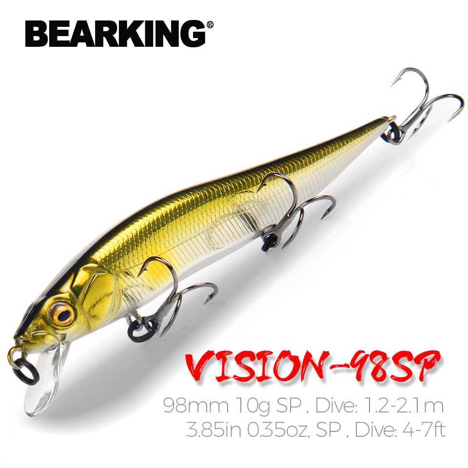 BEARKING 9.8cm 10g SP dive 2.1m professional Minnow Wobbler fishing lures quality jerkbaits Artificial Bait Predator tacklesXJ250122