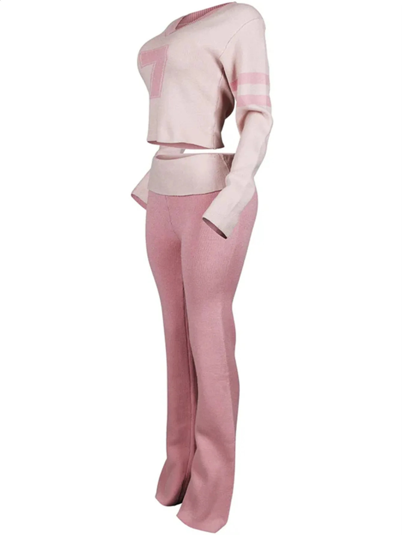 Weird Puss Casual Women Tracksuit Spring Trend Full Sleeve Crop TopsPatchwork Pants Matching Streetwear Fitness Skinny Outfits 250122