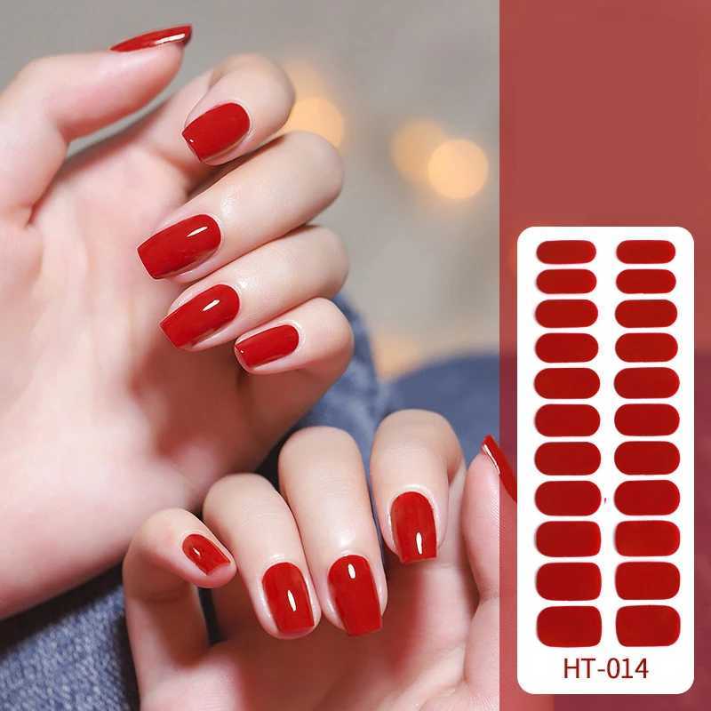 22 Strips Nail Sticker ins Creative Waterproof Lasting Nail Sticker Full Cover Nail Polish Decoration Designer Self AdhesiveXJ250120