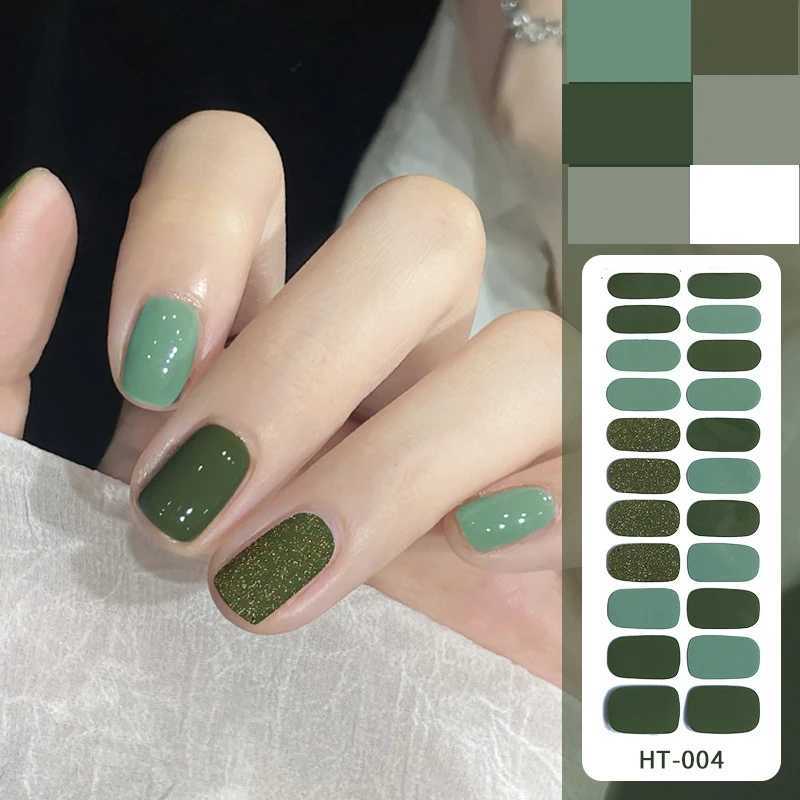 22 Strips Nail Sticker ins Creative Waterproof Lasting Nail Sticker Full Cover Nail Polish Decoration Designer Self AdhesiveXJ250120