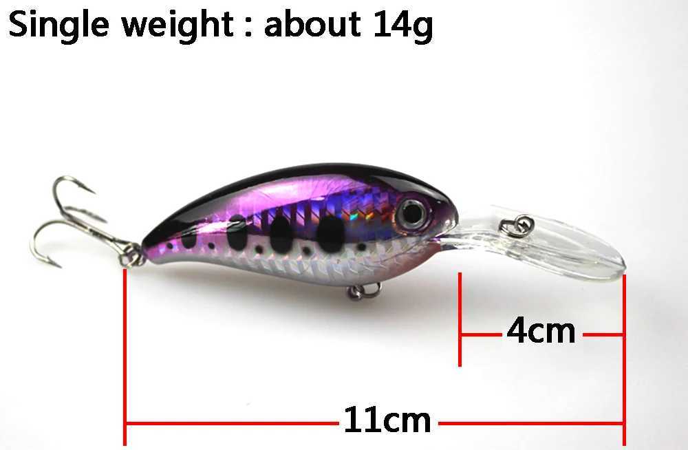 5pcs Crank Set Long Tongue Swimbait Hard Lure Baits Bass Minnow Pesca Japan Fishing Tackle 3d Eyes Wobblers 11cm 14g 5 ColorsXJ250122