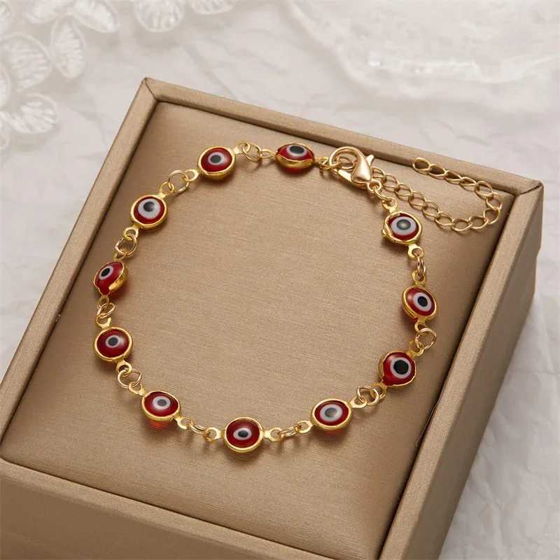 Colorful Evil Eye Bracelets Stainless Steel Adjustable Lucky Turkey Blue Eye Jewelry Simple Metal Bring Good Luck Wealth Gifts W250121