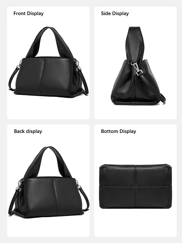 Zency New Women's Classic Brand Designer Leather Handbag Crossbody Top-handle Bag Elegant Ladies Shoulder Purse Bolso