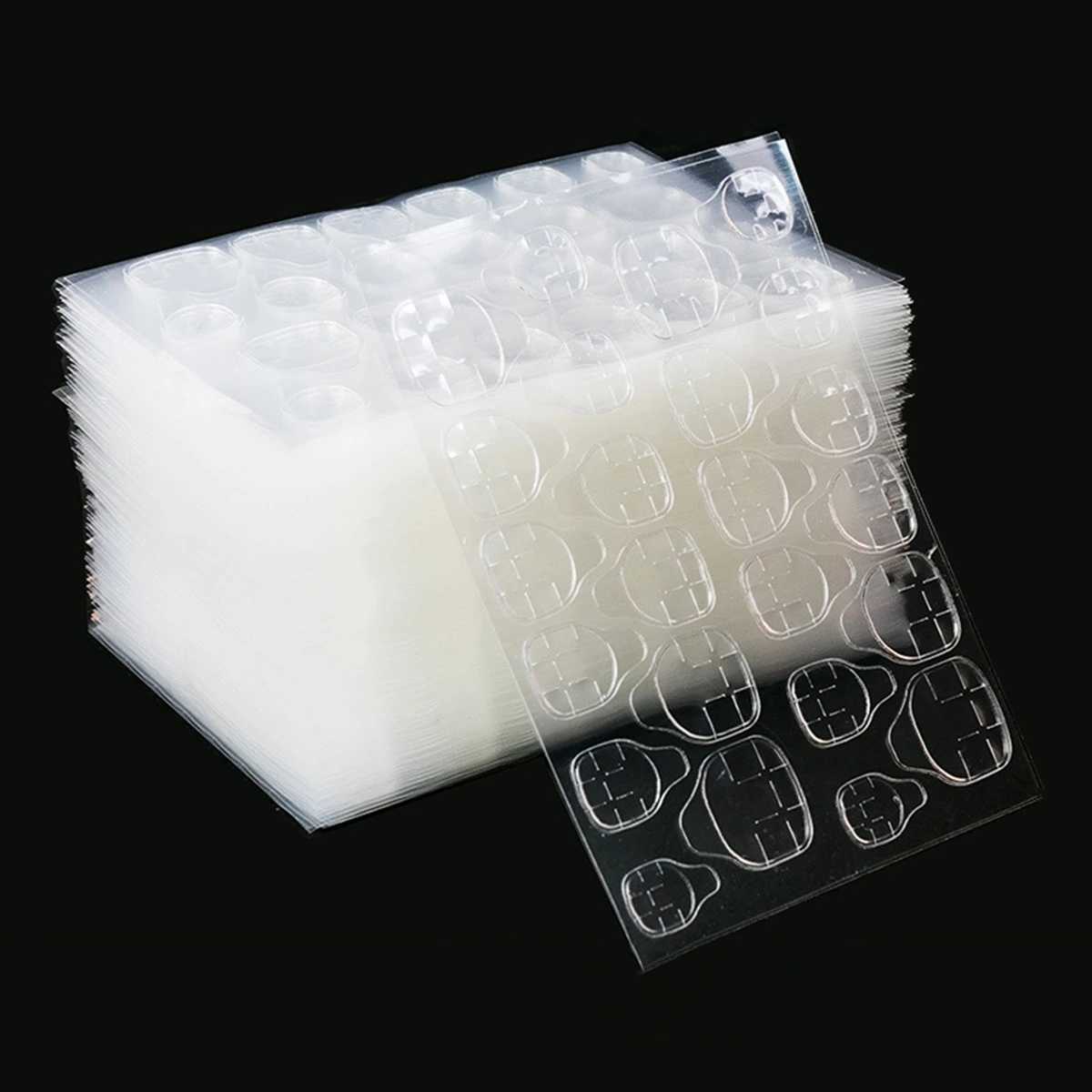 10 Sheets Nail Stickers Jelly Glue Removable Adhesive Wear-resistant Fake Nails High-viscosity Double-sided Waterproof StickersXJ250120
