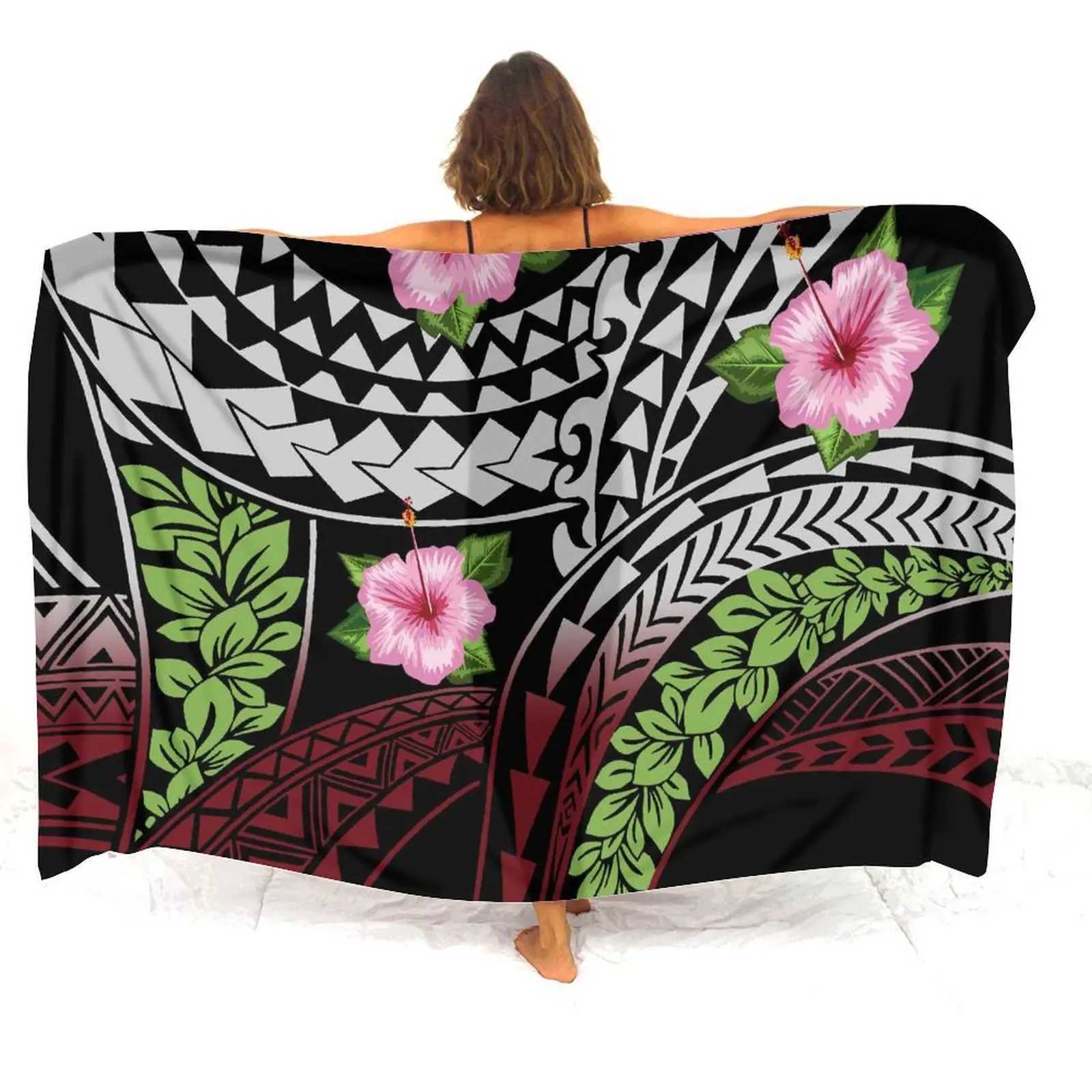 Haiian Resort Beach Party Sarong Coat Sunblock Sarong 2024 New Custom Sarong Polynesian Ladies Sarong W250120