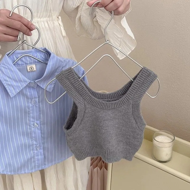 Fashion Baby Girl Clothes Set Shirt Vest Pleated Skirt Infant Toddler Child Suit Spring Autumn Winter 110Y 250117