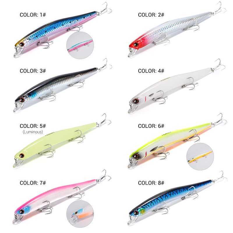 NOEBY Slim Lance Minnow 150mm 23g Fishing Lure Floating Wobblers Artificial Hard Bait for Pike Bass Jerkbait Fishing LuresXJ250122